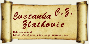 Cvetanka Zlatković vizit kartica